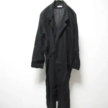 포그린워크 랩 코트 블랙