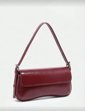 버건디 합성 피혁 숄더백 숄더 빨간색 심플