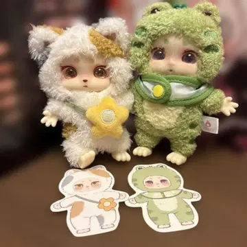 LOKIKI 개구리와 고양이 봉제 인형 세트