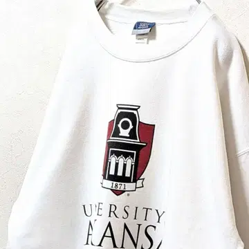 MV 스포츠 아칸소 대학교 로고 맨투맨 화이트 L 구제 의류