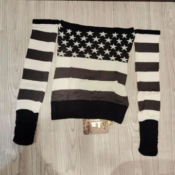 다이아 암커버 부착 니트 튜브탑