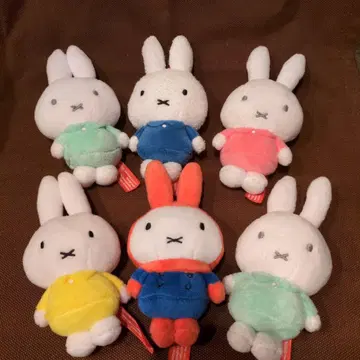 미피 봉제 인형 마스코트 키링 6개 세트