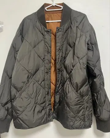 유니클로 유 남성용 리버서블 블루종 L