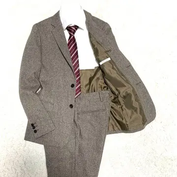 미사용급 트위드 저널 스탠다드 수트 상하의 셋업