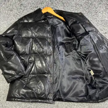 [ 새상품급 ] lamandora 가죽 다운 자켓 블랙 소가죽 두툼함