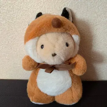 선애로우 곰 여우 여우 모자를 쓴 곰 봉제 인형
