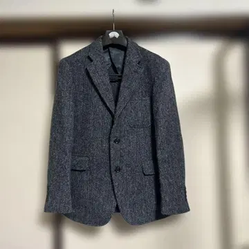 해리스 트위드 헤링본 테일러드 자켓