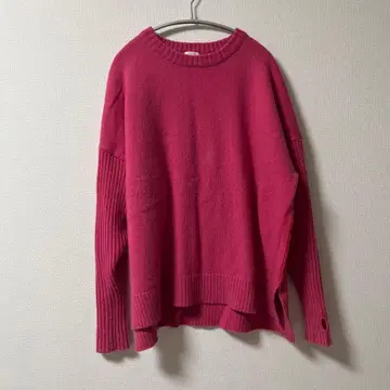 ROSE BUD 핑크 사이드 슬릿 니트