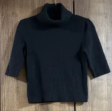 Theory 띠어리 니트 7부 소매 캐시미어 100% 블랙 M 사이즈