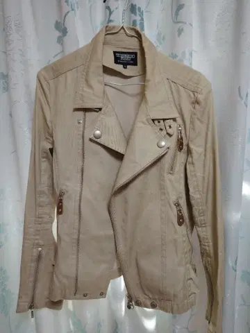 TORNADOMART 베이지 라이더 자켓 Y2K