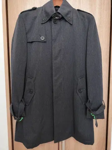 컴시즘 울 하프 코트 충전솜 라이너 포함 그레이 M