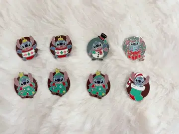 스티치 크리스마스 핀 배지