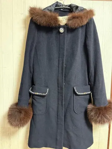 로디스포토 폭스 패딩 코트 L 다크 네이비