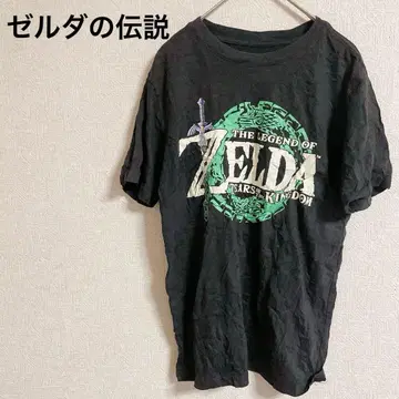 젤다의 전설 티어스 오브 더 킹덤 T셔츠 블랙 그린