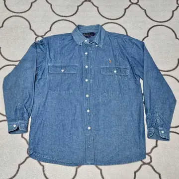 Polo Ground 데님 긴팔 셔츠