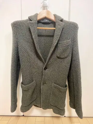 SHIPS 니트 테일러드 자켓 그레이