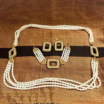 엘레강트 고져스한 펄 액세서리 4세트