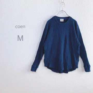 [ coen ] 와플 니트 코튼100% 루즈핏 노멀코어 워셔블