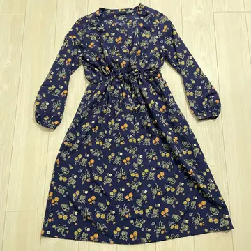 칩 앤 데일 긴팔 롱 원피스 L 사이즈 꽃무늬 벨메종