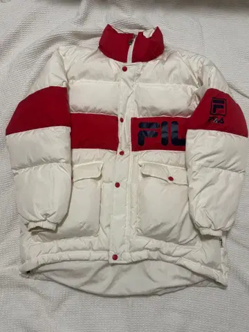 FILA 다운 자켓 화이트/레드