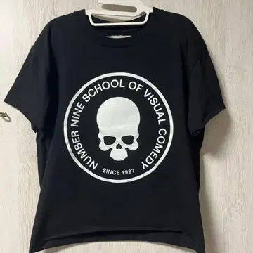 스컬 프린트 T셔츠