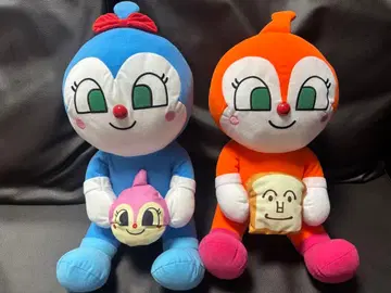 호빵맨 봉제 인형 짤랑이와 코킨짱 2체 세트