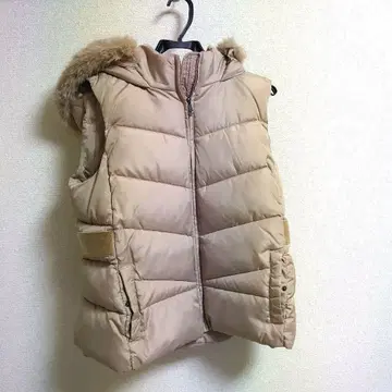 GUESS 베이지 다운 베스트 L 사이즈