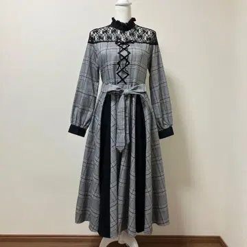 페이보릿 롱 원피스 가을 겨울 체크 고급 청순 글렌체크