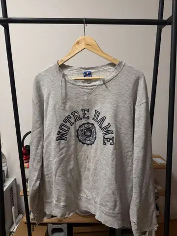 Champion 맨투맨 파랑 자수 택 전반기 80s