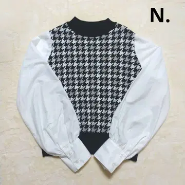 [새상품급] N.하운드 투스 패턴 니트 M사이즈