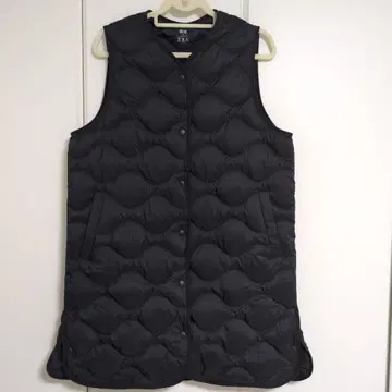 UNIQLO 울트라 라이트 다운 롱 베스트 블랙 XL 무료배송