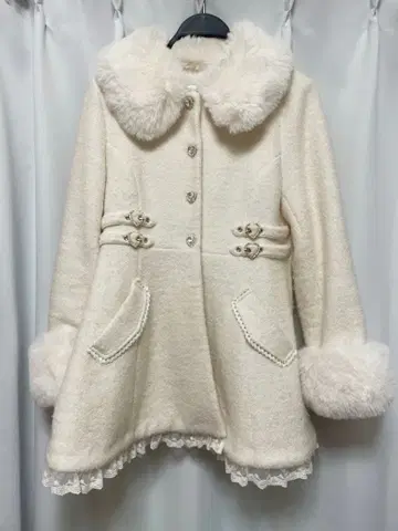 LIZLISA 비쥬 리본 미니 A라인 코트