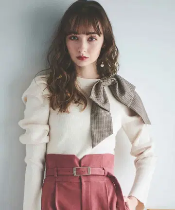 31 sons mode 리본 포함 리브 니트