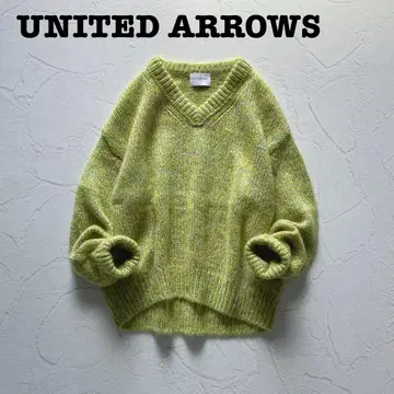 컨디션 최상 유나이티드 애로우즈 울 모헤어 실크 믹스 컬러 니트