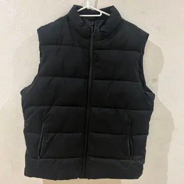 블랙 퀼팅 다운 베스트