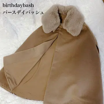 벌스데이 바쉬 카라 부착 케이프 코트 판초 퍼 2WAY 망토