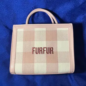 furfur 라피아 로고 토트백 핑크 점포 한정품