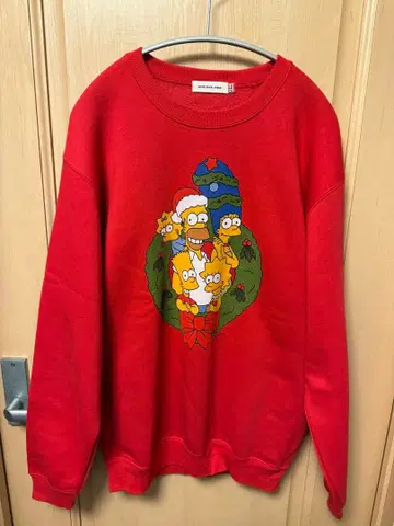 GOOD ROCK SPEED 심슨 맨투맨 크리스마스 빨간색