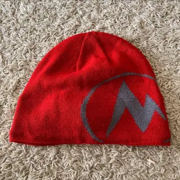 Marmot/마모트 (데상트) 니트캡 니트 모자 비니 빨간색