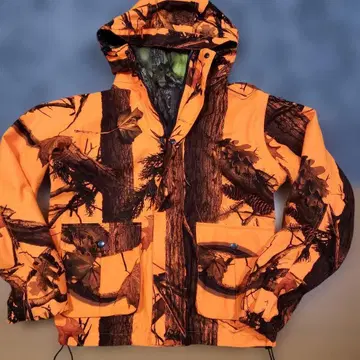 제우스 리버서블 카모플라쥬 자켓 (오렌지 그린) LL 스노우보드