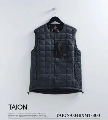 TAION 마운틴 크루넥 라이트 다운 베스트 D.NAVY L