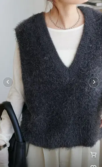 그레이 V넥 니트 베스트 2WAY 디자인