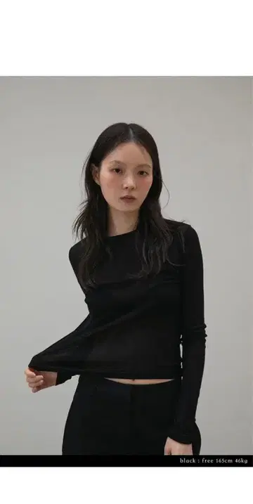 OHOTORO Silhouette Sheer T-Shirt / BLACK