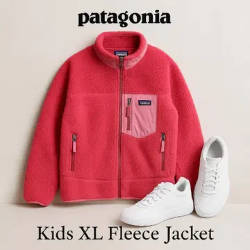 파타고니아 Patagonia 키즈 XL 플리스 자켓 핑크 레어 컬러