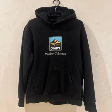 CAMP7 블랙 후드티 M 사이즈