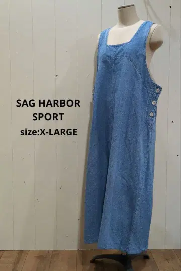 사그 하버 SAG HARBOR 데님 오버롤 스커트 XL 여성용
