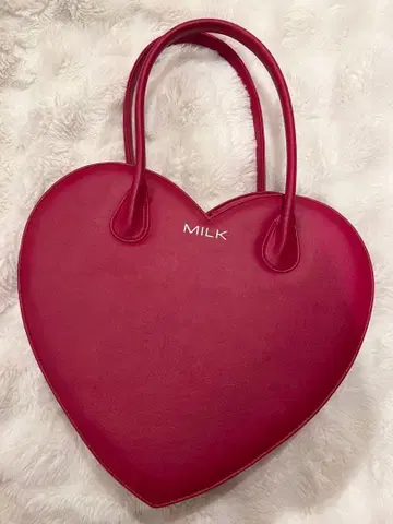 MILK 하트 백 빨간색