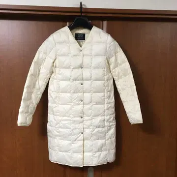 새상품급 TAION 노카라 다운 코트 S 여성 타이온 체온 다운