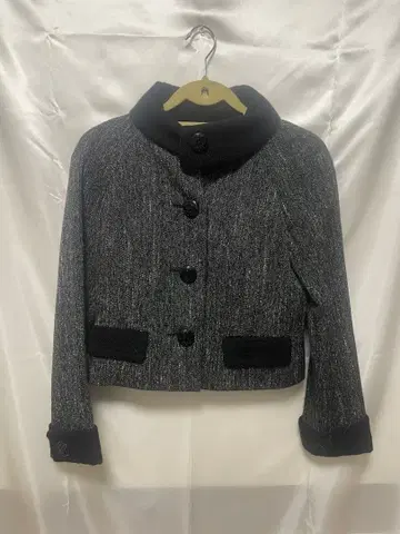 CLATHAS 셋업 자켓 스커트 38 블랙 그레이