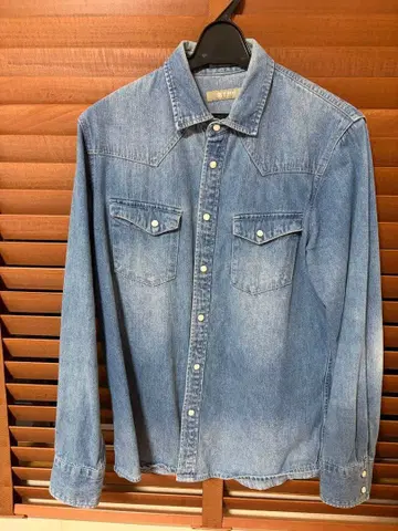 nano 데님 긴팔 셔츠 웨스턴 스타일